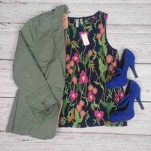 NWT Anthropology Meadow Rue Embroidered Tank